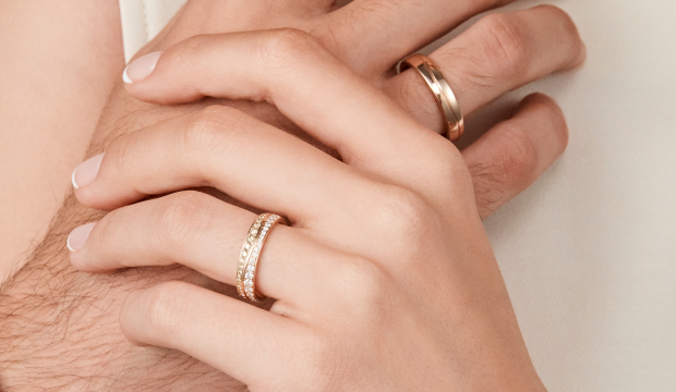 Natural Beige Wedding Rings | acredo