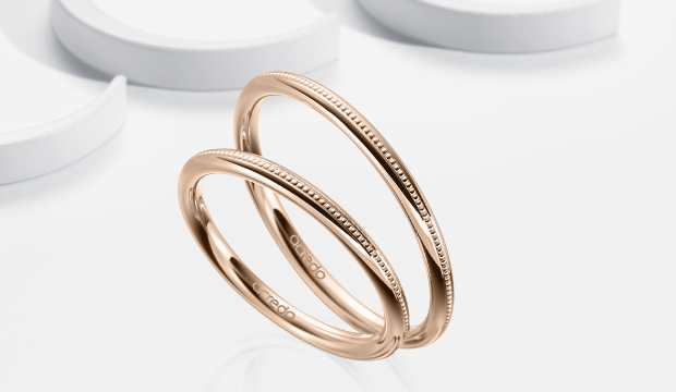 Alliances en or rose